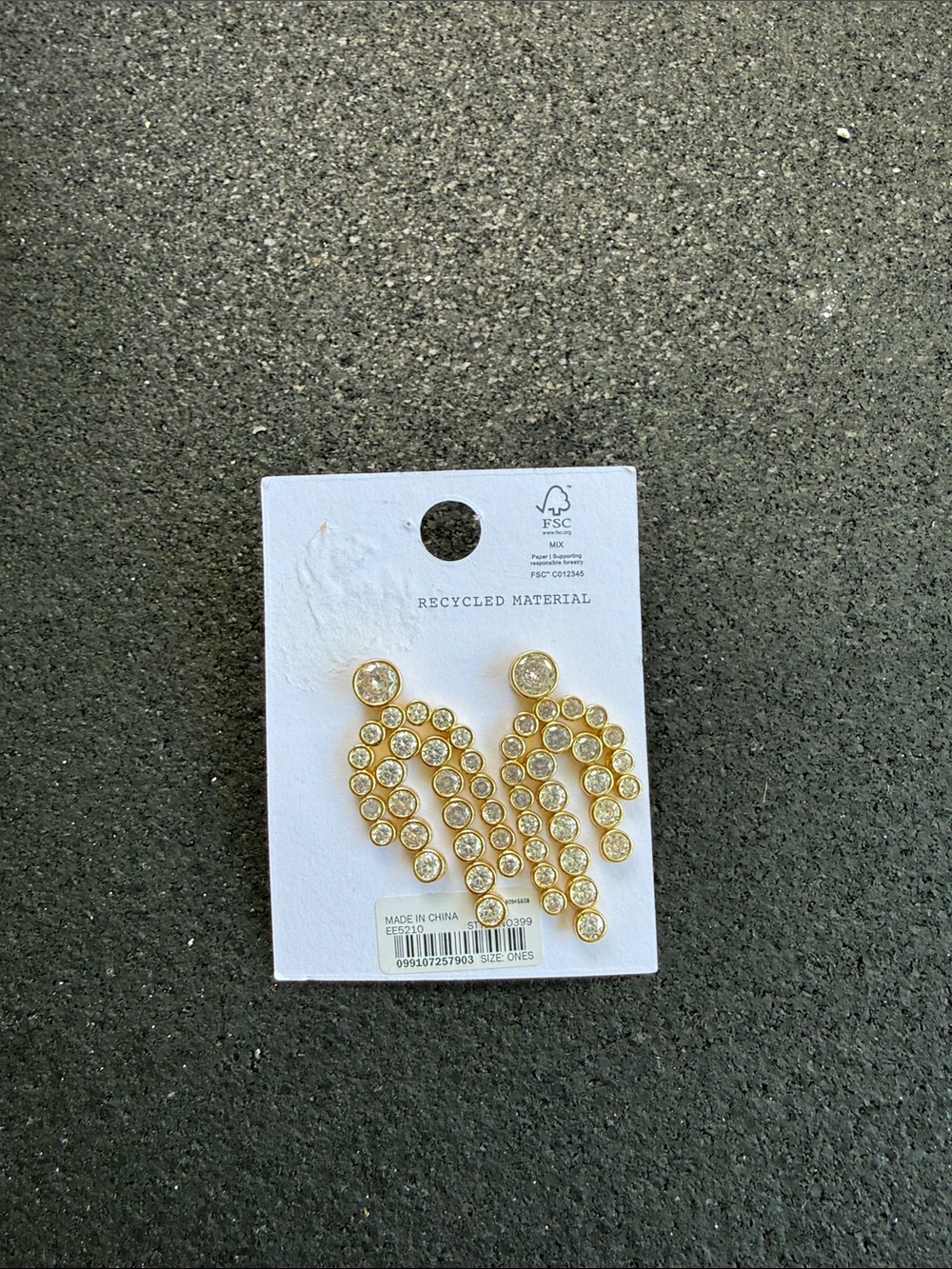 Madewell Gold-Tone Crystal Drop Earrings
